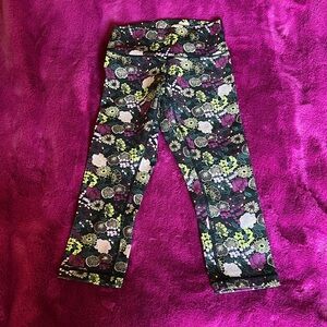 lululemon Floral Capri Style Leggings